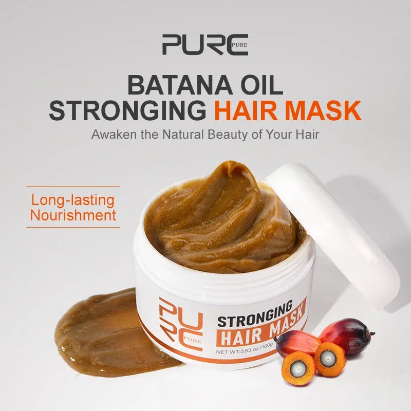 PURC Batana Oil Hair Mask Repairs Damaged Strengthening Hair Roots Smoothing Nourishing Hair Treatment Masks Hair Care Products