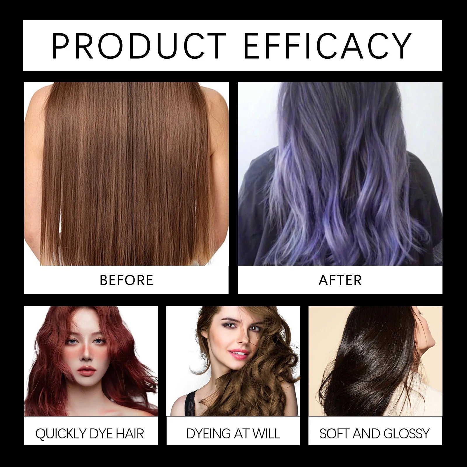 EELHOE Hair Dye Shampoo Nova Hair Instant Dye Shampoo Men Women Quick Easy Safe Hair Color Gray Hair  Coverage Nourish Scalp