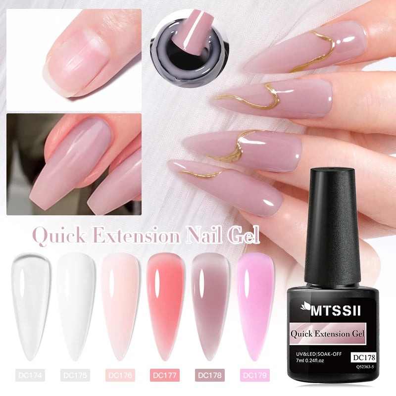 Milky White Quick Extension Gel Nail Polish Nude Pink Construct Hard Gel Semi Permanent Acrylic Extension Varnish Nail Supplies