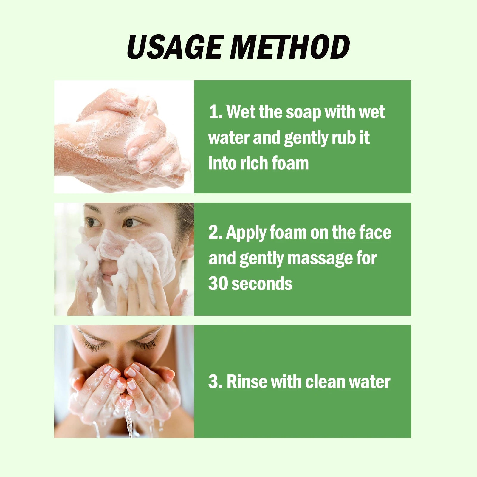 Men's Bamboo Charcoal Facial Cleanser Gentle No--irritate Oil Control Blackheads Exfoliating Removal Cleansing Handmade Soap