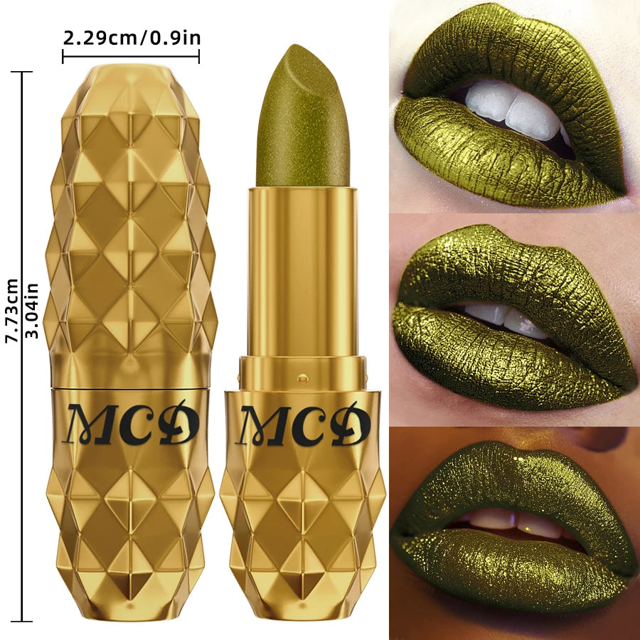 Smoky Green Lipstick Pen Waterproof Glitter Shimmer for Lip Korean Makeup Gifts Cosmetics Lip Tint for Women Lip Glaze Beauty