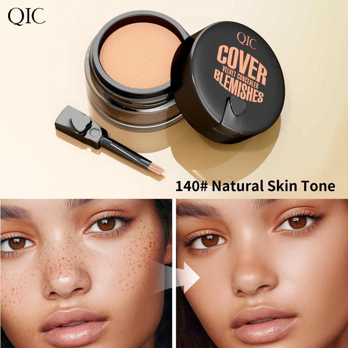Waterproof & Sweatproof Concealer Cream - Tattoo coverage, Long-Lasting Foundation, Natural,Full coverage, All Skin Types