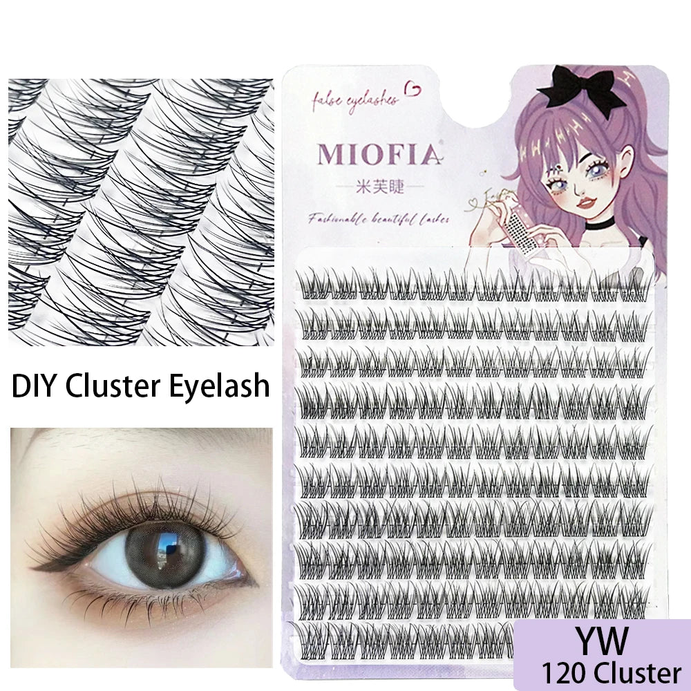 1 Box/120 Bunches segmented Fish Tail Eyelashes Individual Eyelash Cluster Natural Eyelash Extension False Lashes Makeup Tool