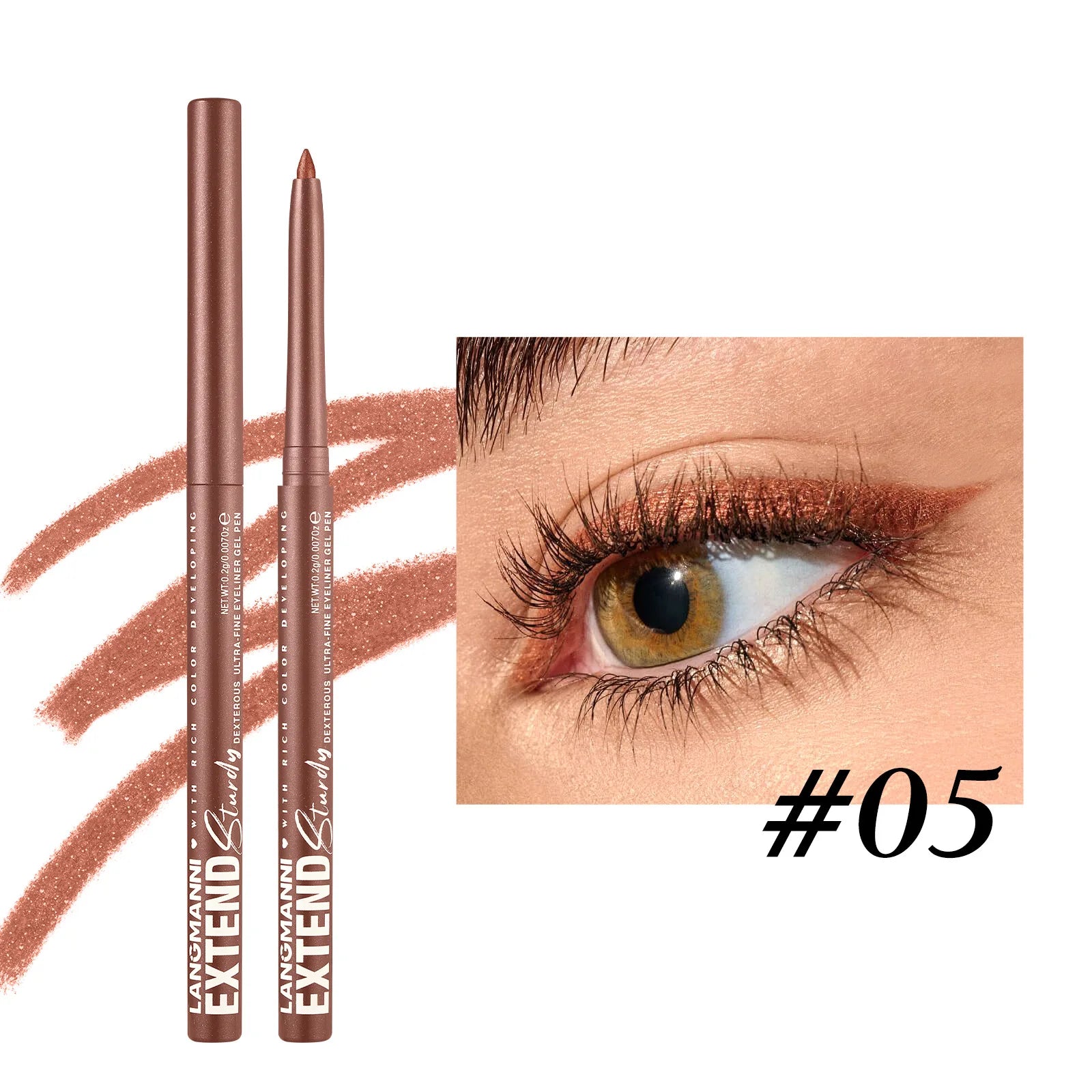 Matte Glitter Gel Eyeliner Pencil Smooth Waterproof Blue Purple Eyeliner Fast Dry Matte Eye Liner Pen Long Lasting Eyes Makeup