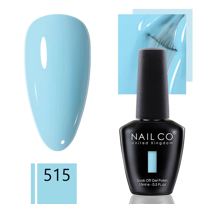 NAILCO 15ml Dark Gel Nail Polish Semi-permanent Varnish Hybrid UV Nails Art Glitter Colors Gel Polish Manicure Enamels For Nails
