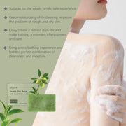 Green Tea Soap Oil Control Reduce Dryness Remove Dead Skin Deep Cleansing Moisturizing Refreshing Anti Acne Smooth Bath Bar Soap