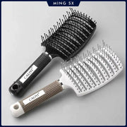 Hair Comb Brush Professional Curved Vented Brush for Faster Blow Drying Paddle Detangling Brush for Wet Dry Curly Straight Hair