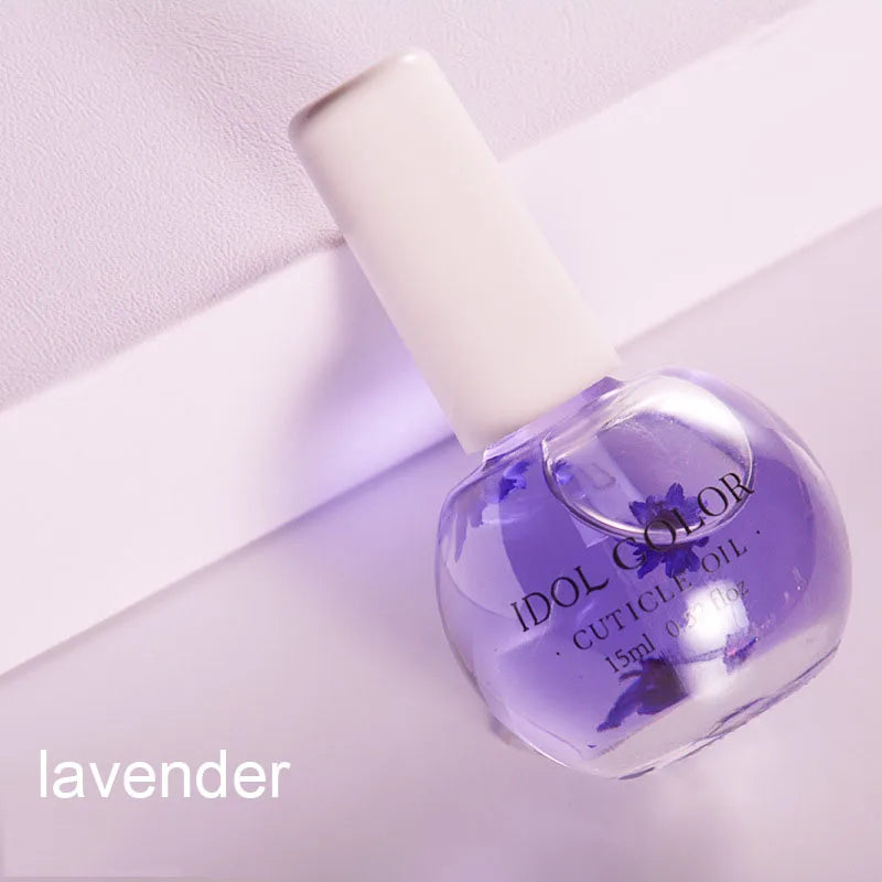 15ML Dried Flower Cuticle Nutrient Oil Nourish Repair Damaged Nails Nail Care Oil Treatment  Moisturizes Strengthen Bright Nails