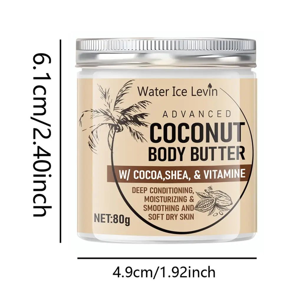 80g Coconut Firming Body Lotion Cocoa Shea VitaminE Advanced Coconut Body Butter Deep Conditioning Moisturizing Smoothing lotion