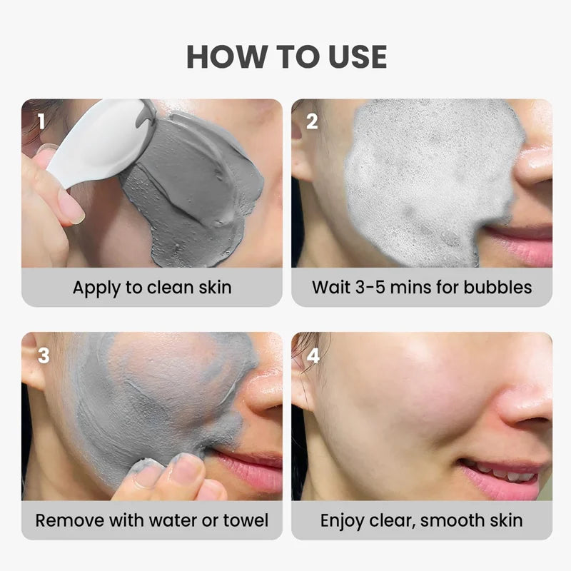 YUITIKUE Holy Basil Bubble Clay Mask w/ 13% PHA & 22% Natural Clay - Self-Foaming Deep Cleansing, Oil Control & Pore Purifying