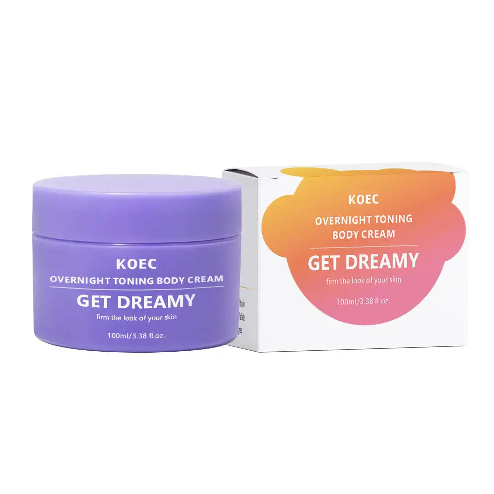 100ml KOEC Overnight Toning Get Dreamy Body Cream Tightening Firming Reduce Cellulite Roughness Shea Butter Lavender Coconut Oil