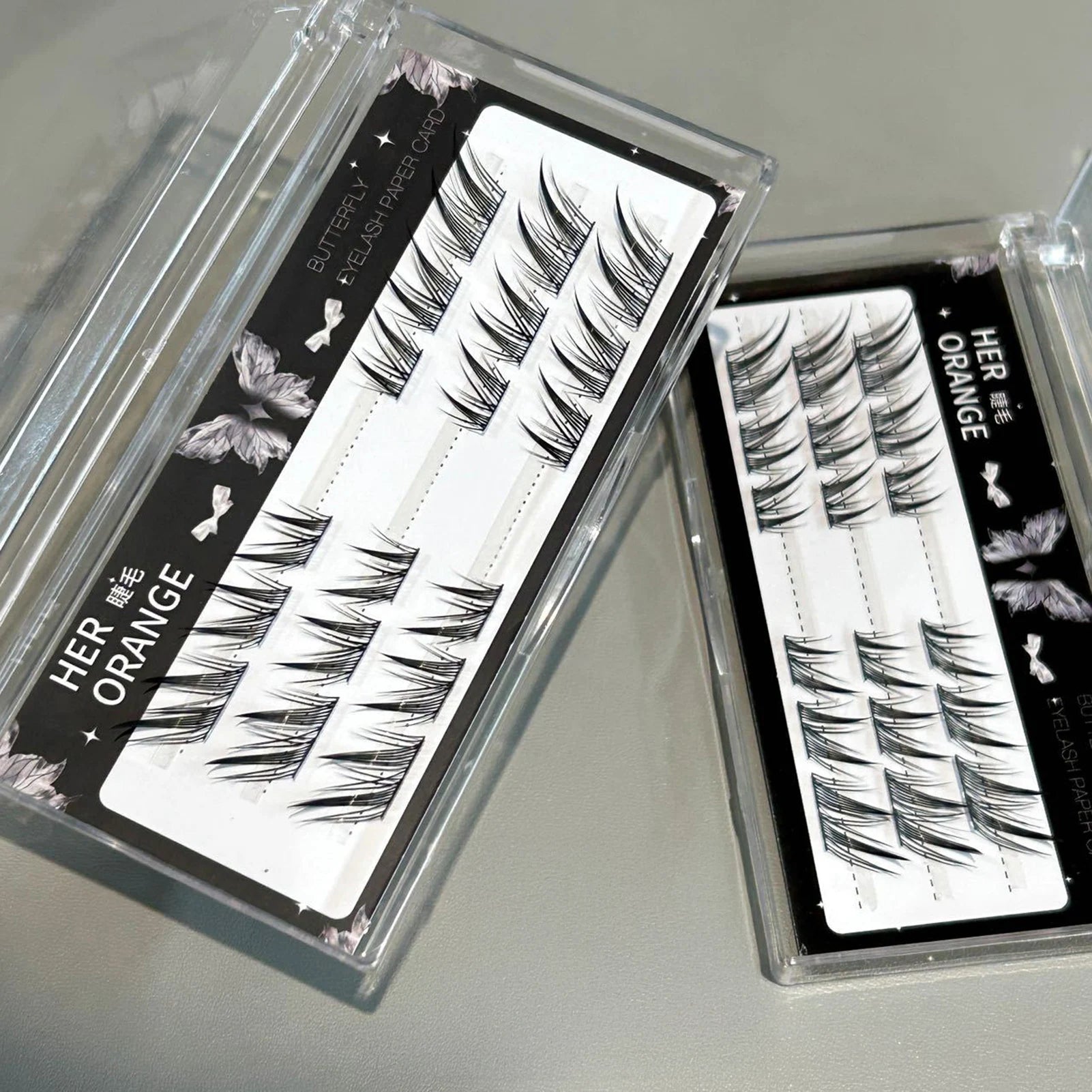 Thin Band Wispy Lash Clusters Cross Slant Flying Style False Eyelashes for Sweet Cool Girls Thick Curled Fake Lashes
