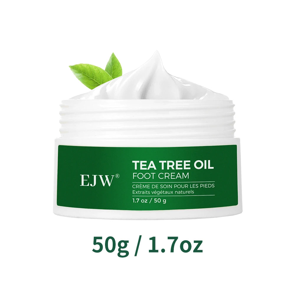 Tea Tree Oil Foot Cream, Warming Cream - Calluses, Dry Cracked Feet, Hands, Heels, Elbow -Softens & Moisturizes Skin, Foot Balm