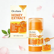 OceAura Honey Foot Cream for Cracked Damaged Feet Deep Hydration Moisturizing Skin Care with Coconut Oil for Hands and Feet 40g