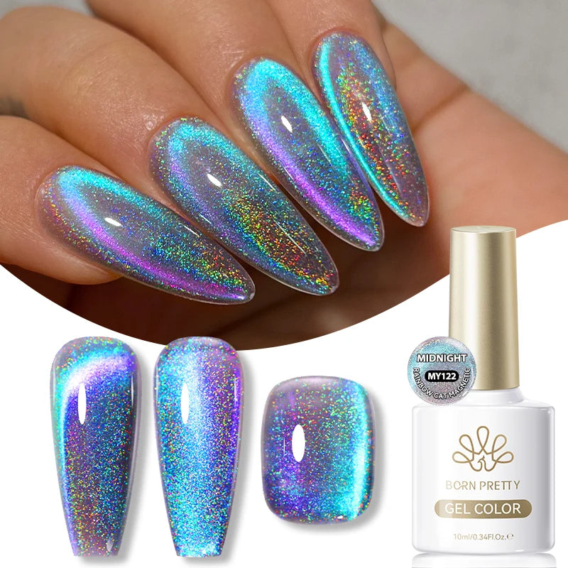 BORN PRETTY Rhine Klein Blue Cat Magnetic Eye Gel Polish 10ml Crystal Ultra Shine Soak Off UV LED Varnish DIY Manciure At Home