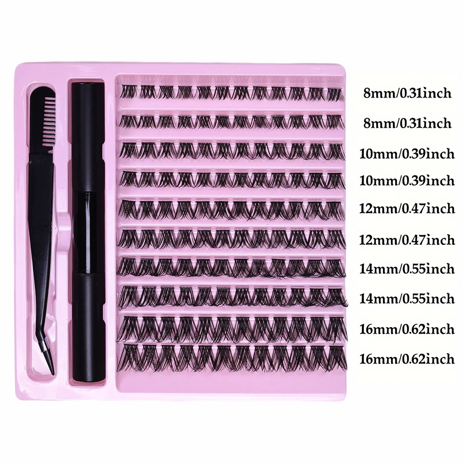 DIY Lash Extension Kit Lash Clusters With Bond Cluster Lashes Wispy D Curling False Eyelash Clusters With Tweezers