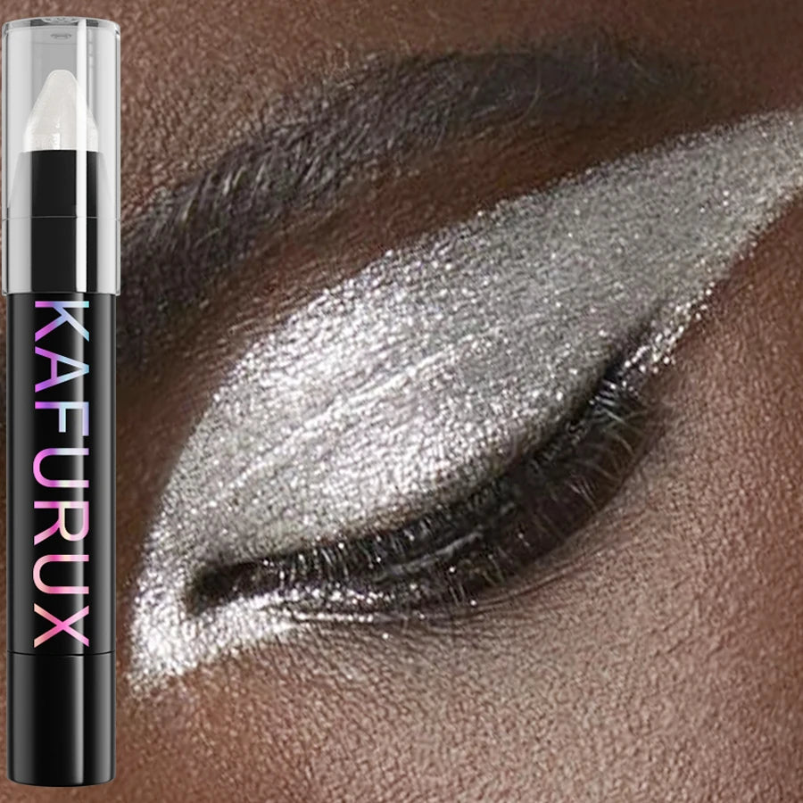 25 Colors 1PC Waterproof Eyeshadow Stick Long Lasting High Pigmented Shimmer Glitter Matte Brown Eye Shadow Korean Makeup Gifts