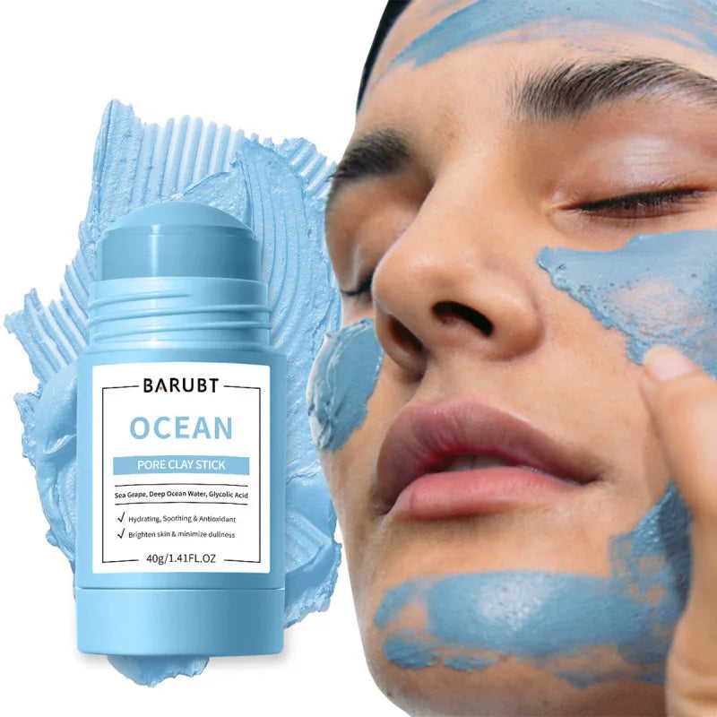 Deep Cleansing Mugwort Mud Mask Stick: Pore Cleaner,Gentle Blackhead Removal,Facial Soothing Repair,Spreadable Clay Mask