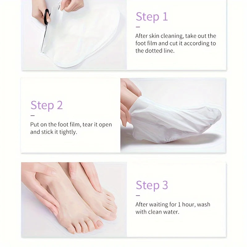 GZE Foot Peel Mask Skin Exfoliating Foot Masks for Dry, Rough Cracked Feet Heels, Callus, Dead Skin Remover - Feet Peeling Mask