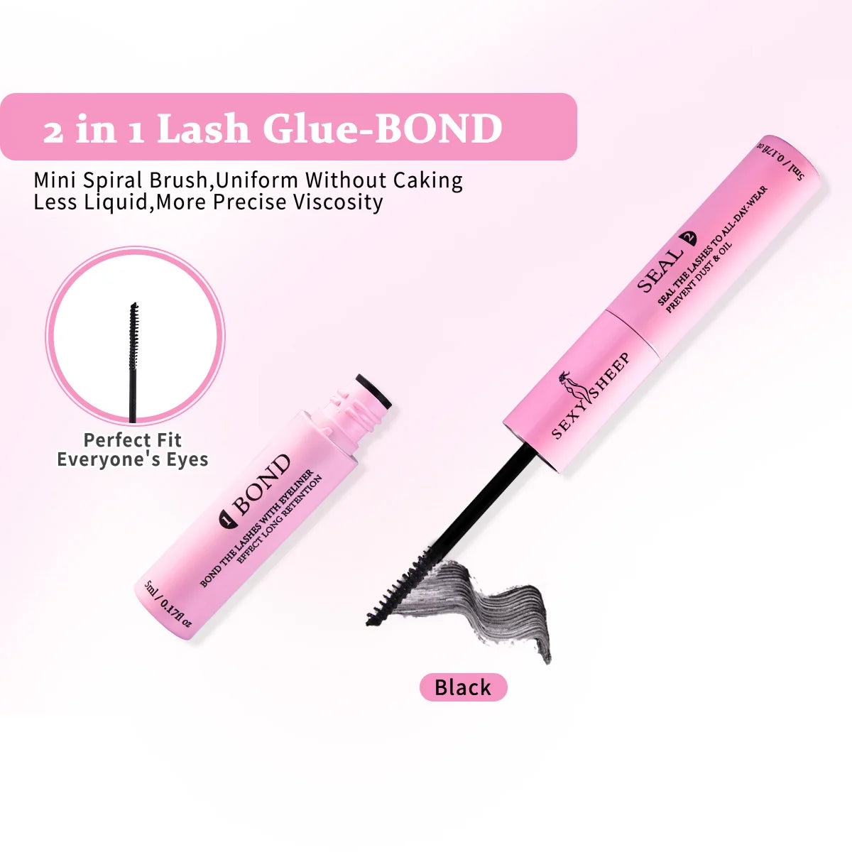 Eyelash Extension Kit DIY Brown Lash Clusters Cosplay Natural Individual Lashes Kit Strong Hold with Lash Bond & Seal Tweezers