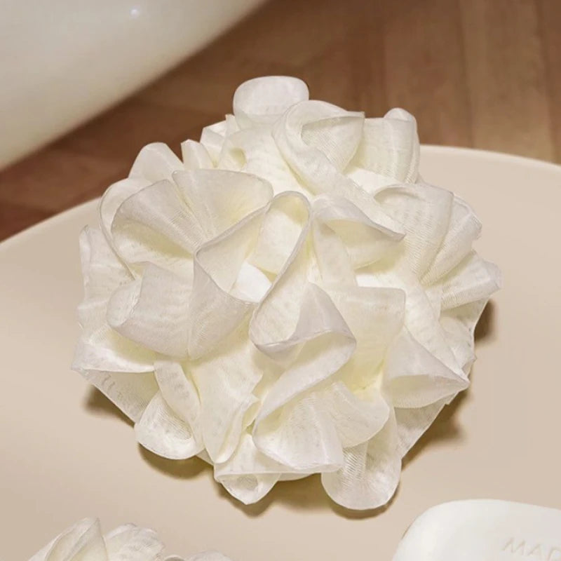 1pc 2-in-1 Bath Sponge and Washcloth Holds Soap No Lint With Hanging Loop Bath Sponge Bathroom Washcloth