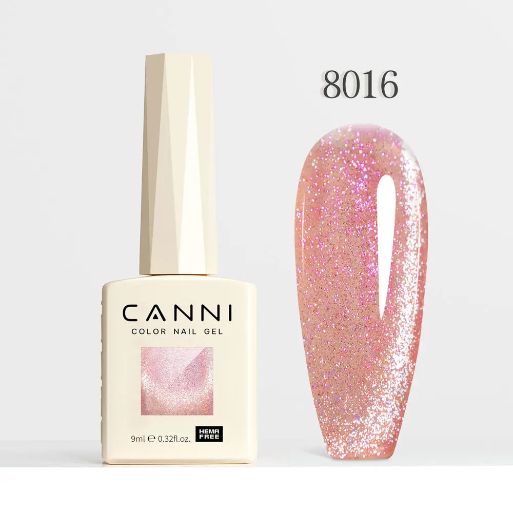 CANNI TPO/HEMA FREE Cat Eye Gel Nail Polish 9ml 48 Colors High Gloss UV-Removable Nail Art for Salon & DIY Manicure