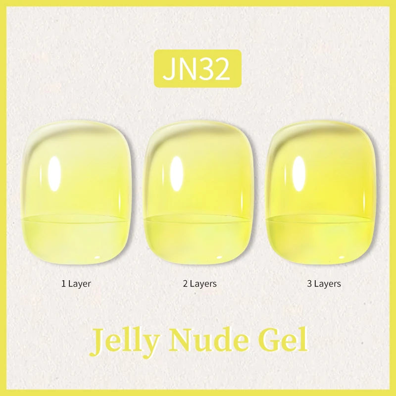BORN PRETTY 10ml Glitter Pink Nude Jelly Nail Gel Polish Varnis Semi-permanent Sheer Translucent UV LED Soak Off Gel Polish