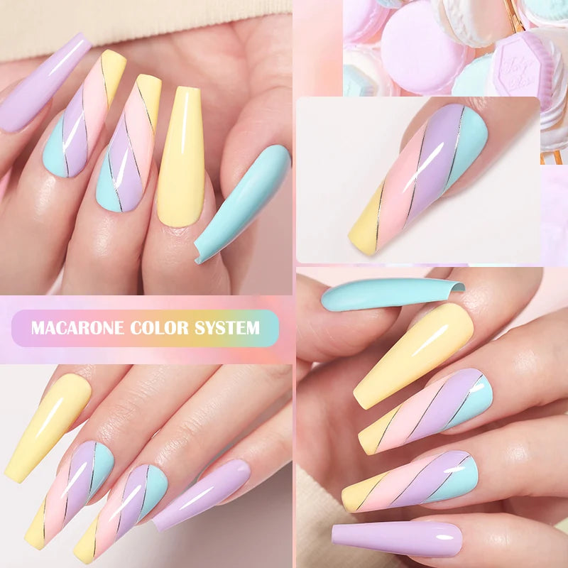 LILYCUTE Spring Summer 7ml Nail Gel Polish Long Lasting 125 Colors Soak Off UV Gel For Women French DIY Nail Art Supply
