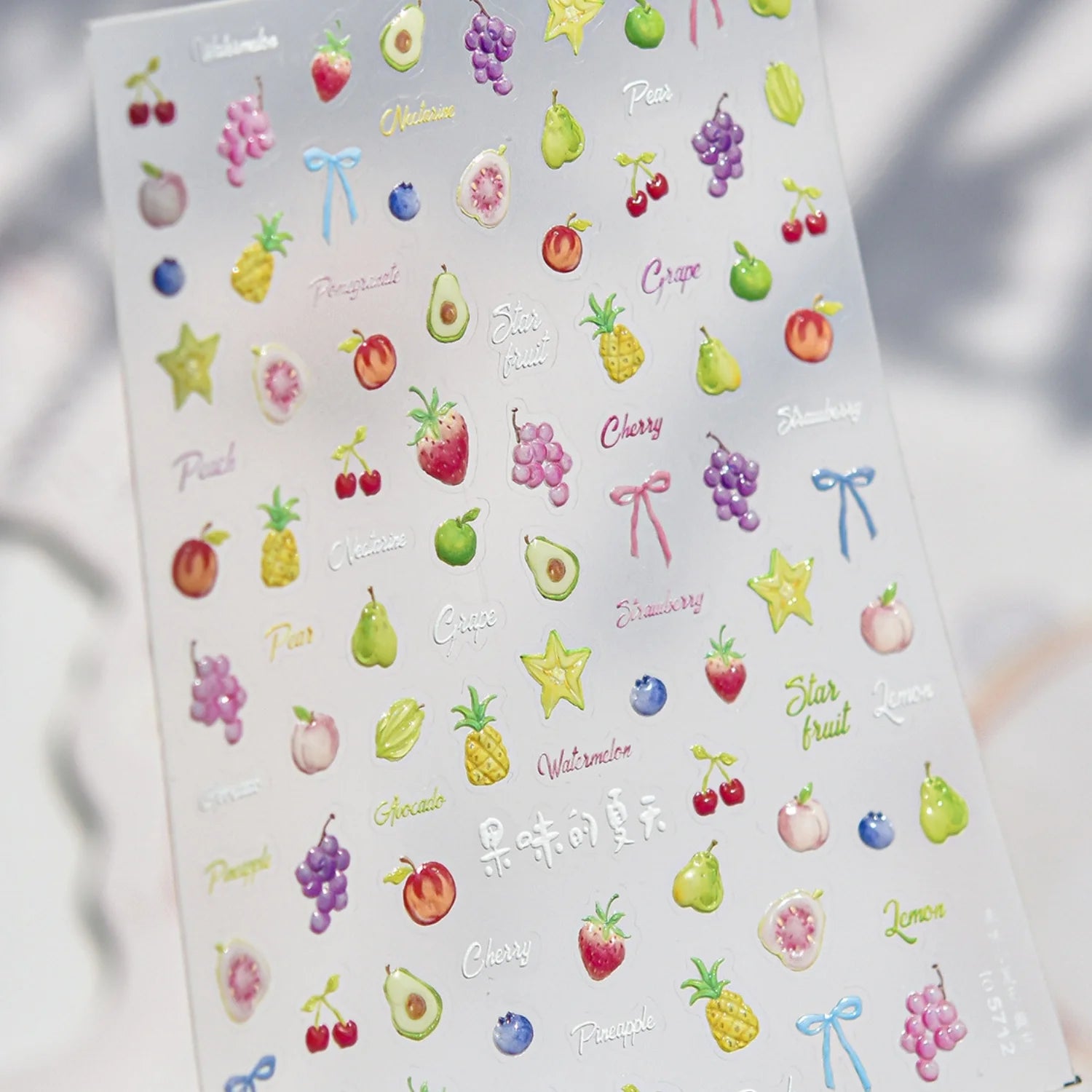 5D Summer Ocean Nail Stickers Seaside Vacation Colorful Fish Bubble Starfish Little Octopus Nail Decal Fresh Sea Manicure Decor