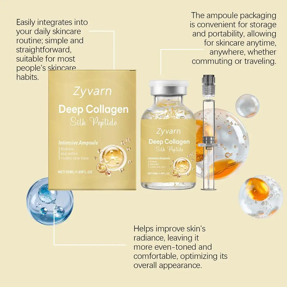 Collagen Peptide Serum Ampoule Fresh Lock Technology Skin Firmness Hydration Plant Extract Skin Barrier Care Daily Glow Boost