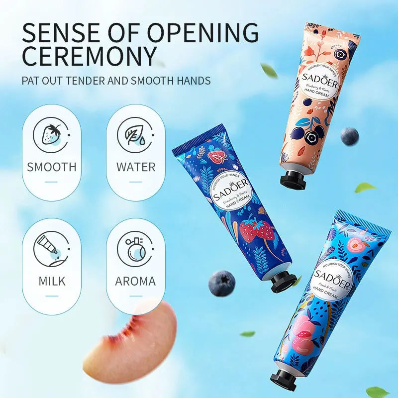 Hand Cream Moisturizing Repair Hand Care 30g Anti Dry Hand Lotion Anti-crack Fruity Floral Fragrance Smooth Hydrating Skin