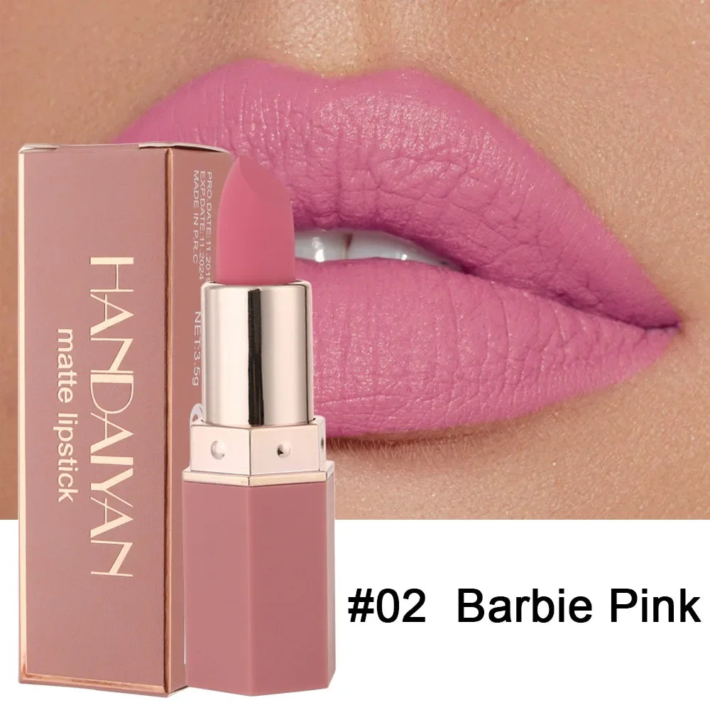 6 Colors Nude Matte Lipstick Waterproof Velvet Lipsticks Sexy Red Brown Pigments Makeup Long Lasting Profissional Lips Cosmetics
