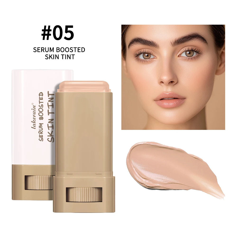 Lakerain Solid Tinted Moisturizing SerumB, Weightless, Breathable, Second-Skin Feel, Beauty Balm Serum Boosted Skin Tint Makeup