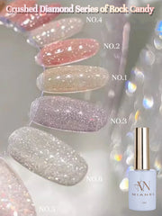 MIANEL 12ML Rock Sugar Crushed Diamond Gel Nail Polish Pink Glitter Nail Polish Top Selling Pink Nails Summer Nails 1-12pcs