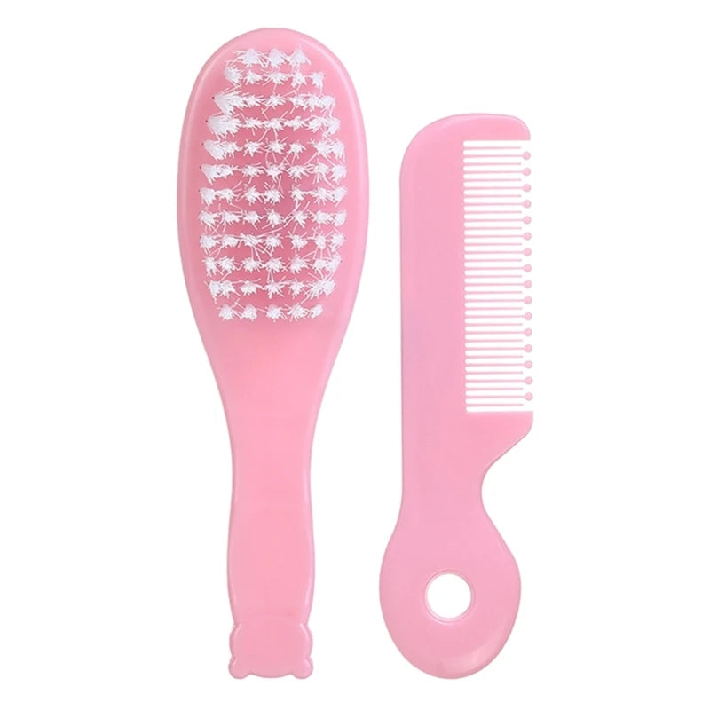 Baby Hair Brush & Comb Set Children Hair Brush Soft Nylon Bristle Cradle Caps Hair Brush for Toddler Infant  Massage