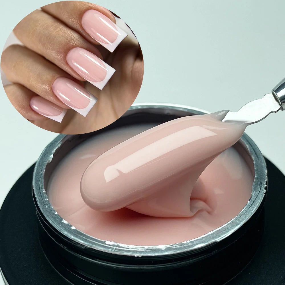 Jillnails Hema TPO Free Natural Yellow Nude Builder Nail Gel 100g/50g 100ml for Nail Extension Sculpting