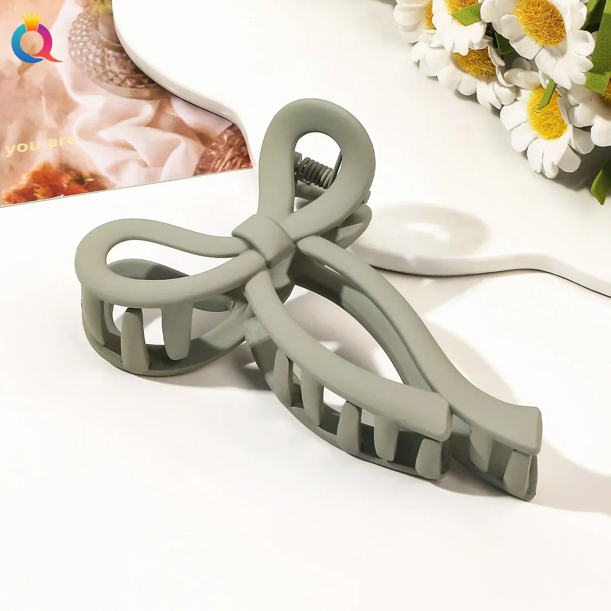 Bow Matte Large Hair Claw Crab Ponytail Acrylic Bowknot Hair Clips Hairpins Girls Barrettes Headbands Hair Accessories