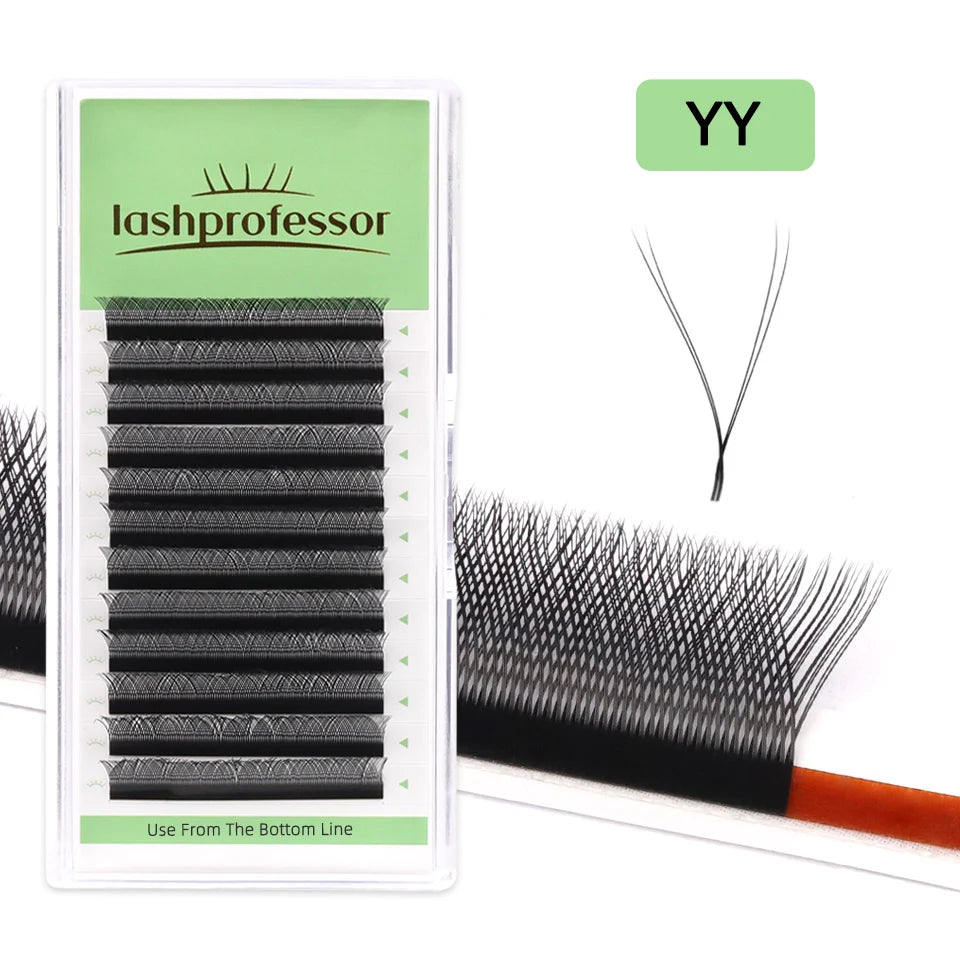 Black/Brown 3DW Lash Premade Fairy Volume Fans Lash Clover Bloom Eyelash Extension Wispy Spike Lash Three-Core Triple Tip Cilios