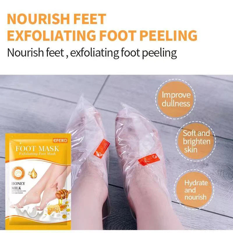 1 Pag=1 Pair Honey Foot Mask For Remove Dead Skin Calluses Exfoliating Foot Mask Feet Cream Whitening Foot Spa Skin Care Tool