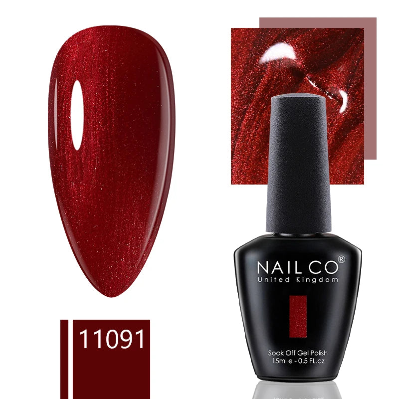 NAILCO 15ml Dark Gel Nail Polish Semi-permanent Varnish Hybrid UV Nails Art Glitter Colors Gel Polish Manicure Enamels For Nails