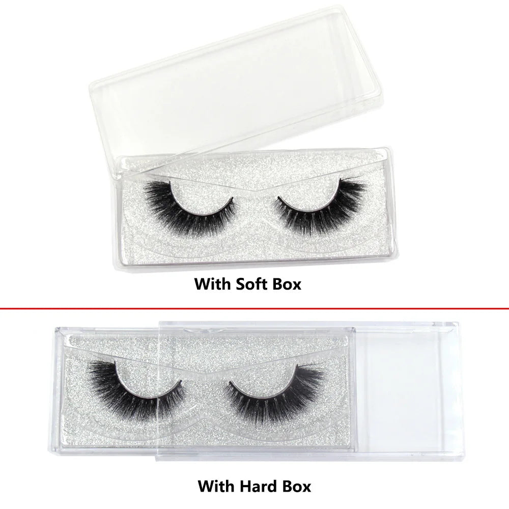 LEHUAMAO Makeup False Eyelashes Handmade Mink Lashes Fluffy Long 3D Strip Thick Fake Faux Mink Eyelashes Makeup Beauty Tool A19