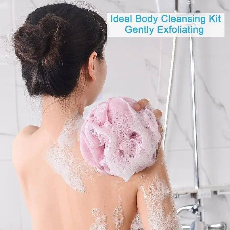 1PC Large Bath Ball Rich Bubble Bath Towel Scrubber Body Cleaning Mesh Shower Wash Sponge Bathroom Accessories