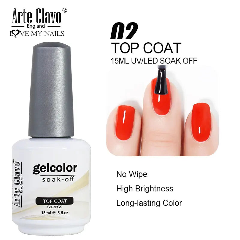 Arte Clavo 116Colors Gel Nail Polish 15ml Colorful Gel Semi Permanent Soak Off UV Gel Nail Art DIY Design Varnishe Nail Supplies