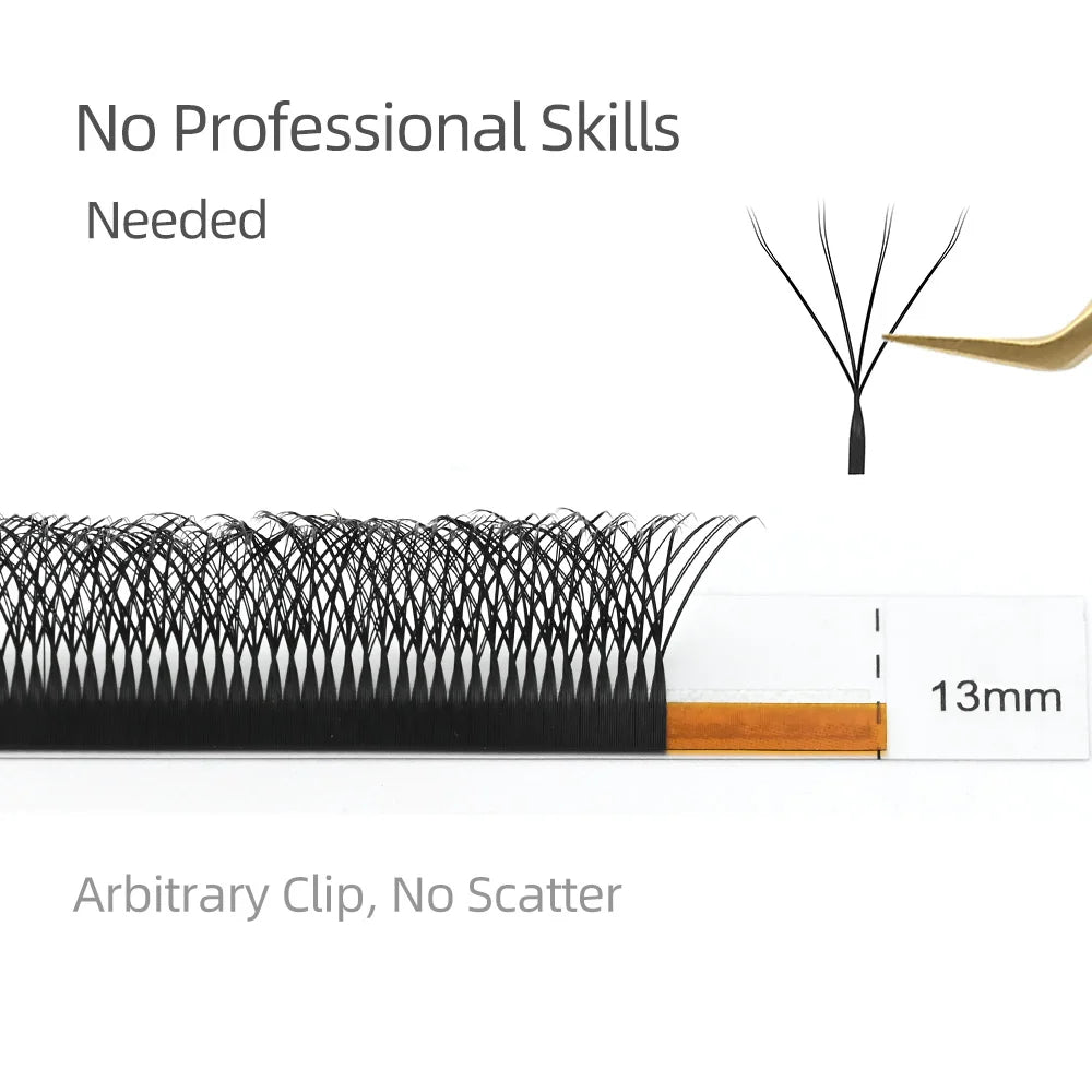 NAGARAKU Double Tips 4D W Shape Eyelash Extensions Split Top 8 Individual Interlaced Lashes