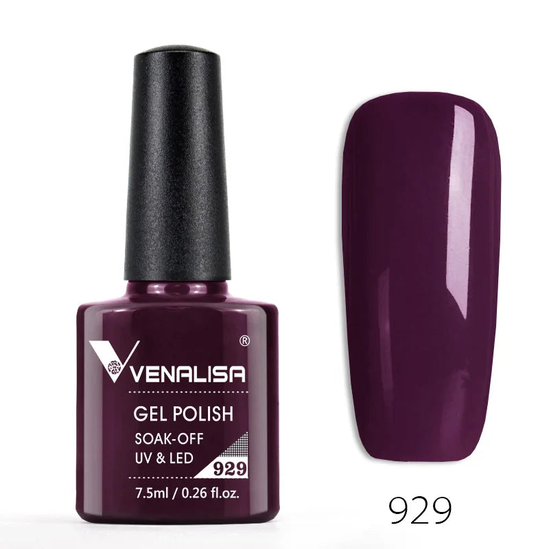 Venalisa 7.5ml Fashion Shiny Soak Off UV Gel Nail Gel Polish Cosmetics Nail Art Manicure Nails Gel Polish Tips Nail Varnish