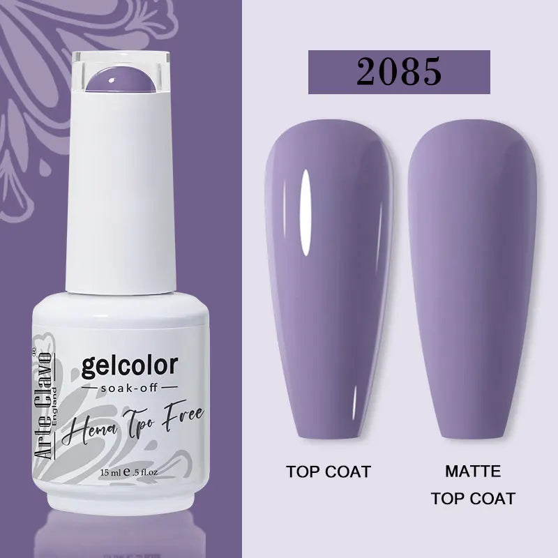 Arte Clavo 116Colors Gel Nail Polish 15ml Colorful Gel Semi Permanent Soak Off UV Gel Nail Art DIY Design Varnishe Nail Supplies