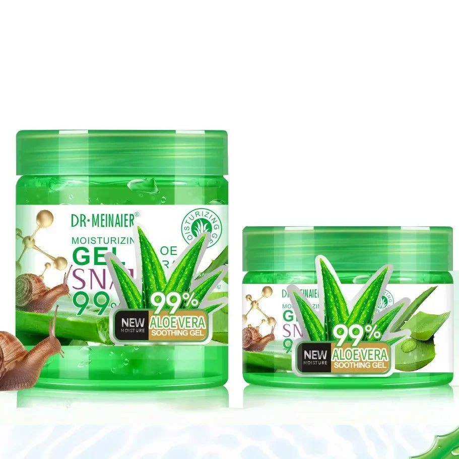 Snail Aloe Gel Moisturizing Scrub Free Facial Mask Night Repairing Face Cream Control Oil Shrink Pores Repair After Sun Exposure