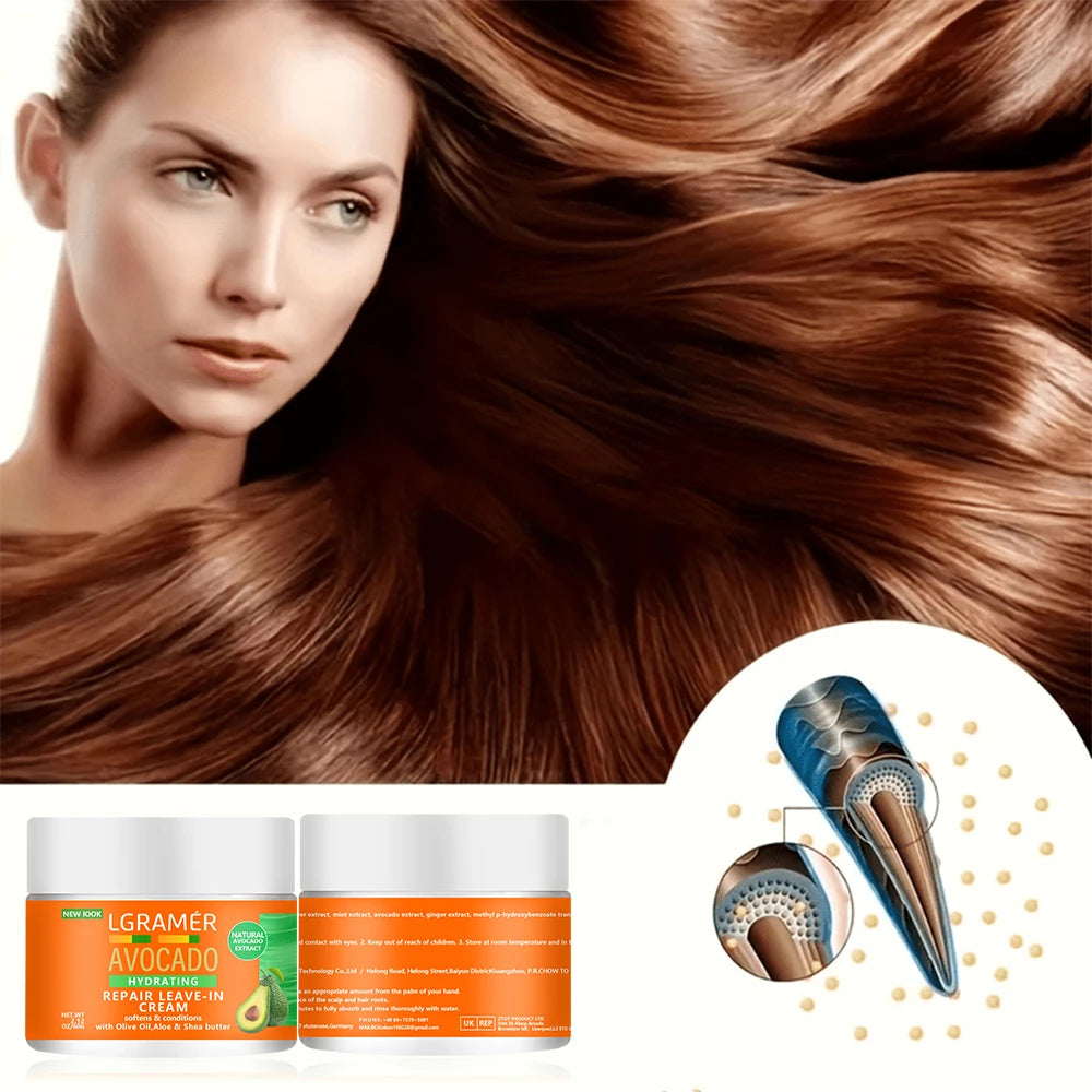 Avocado Hair Mask Nourishes Hair Improves Smoothness Luster Prevents Hair Breakage Repairs Dry Hair Provides Hair Care Products