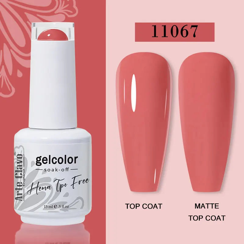 Arte Clavo 116Colors Gel Nail Polish 15ml Colorful Gel Semi Permanent Soak Off UV Gel Nail Art DIY Design Varnishe Nail Supplies