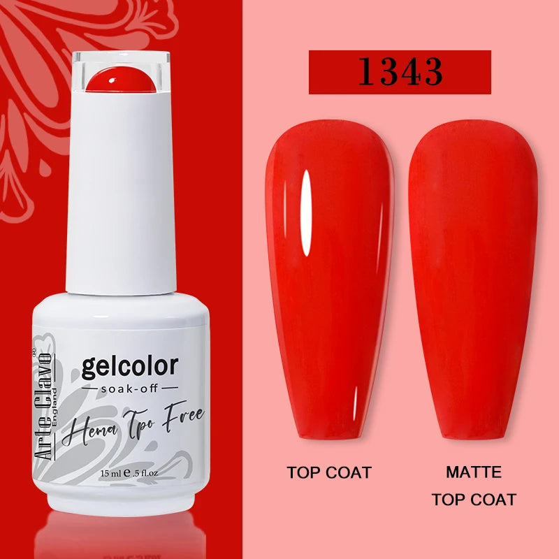 Arte Clavo 116Colors Gel Nail Polish 15ml Colorful Gel Semi Permanent Soak Off UV Gel Nail Art DIY Design Varnishe Nail Supplies